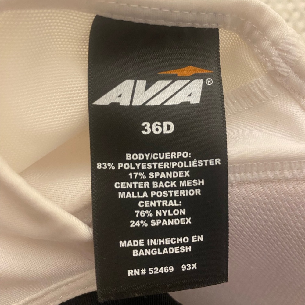 Avia White Sports Bra - Picture 6 of 7